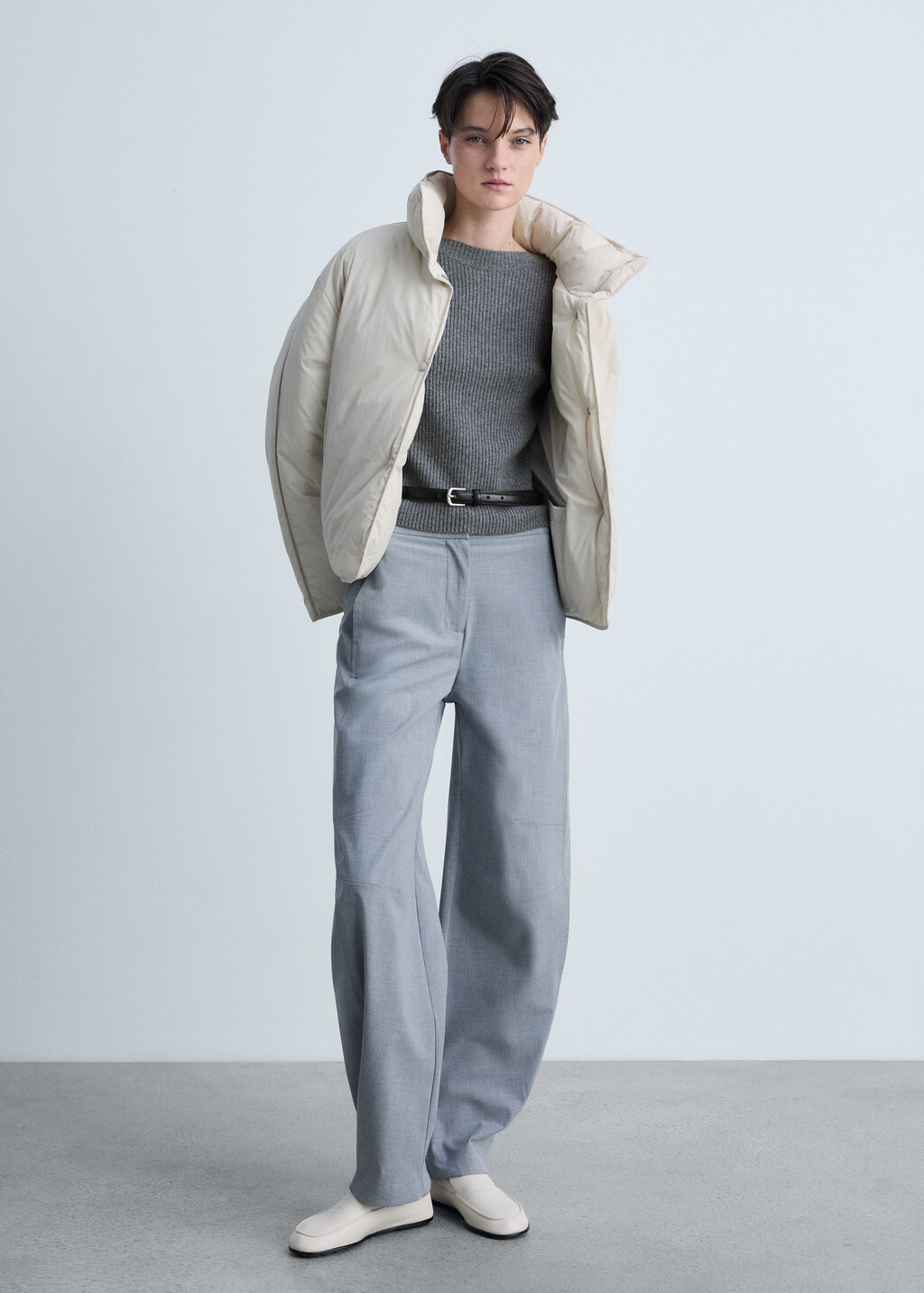 Boat neck ribbed sweater - Sky Blue