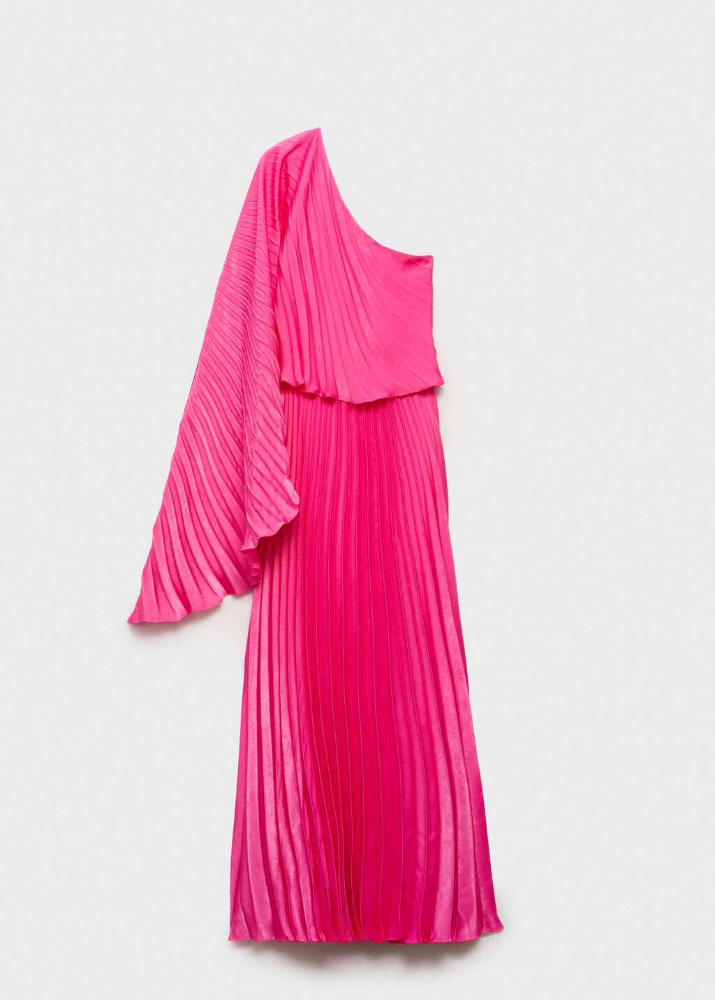 Long cape flared dress - Fuchsia