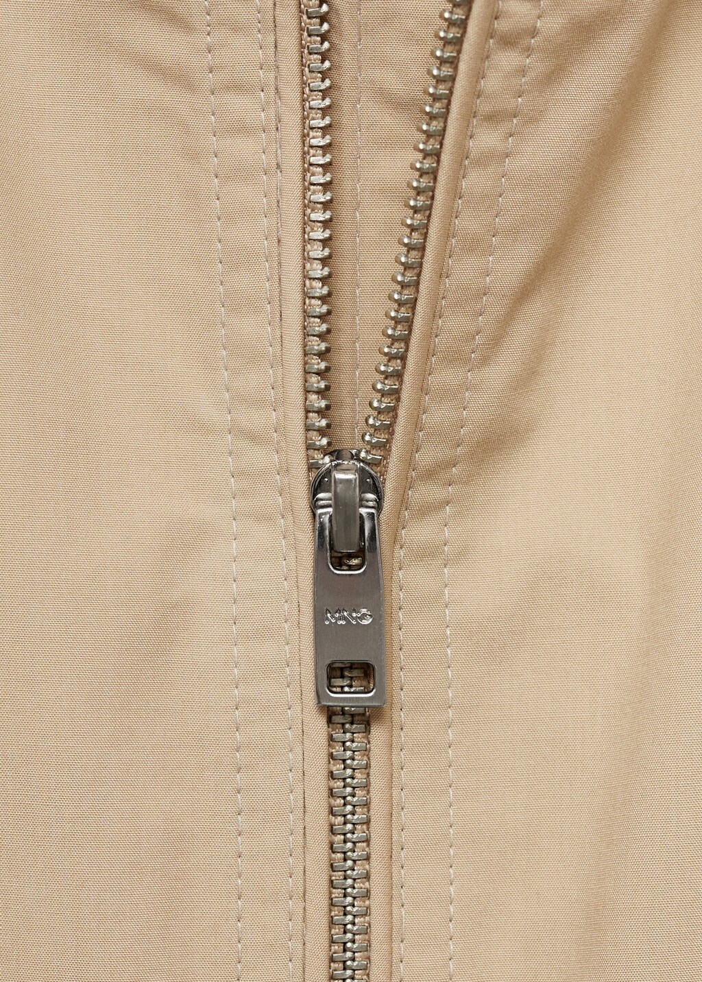 Lightweight jacket with funnel neck - Beige