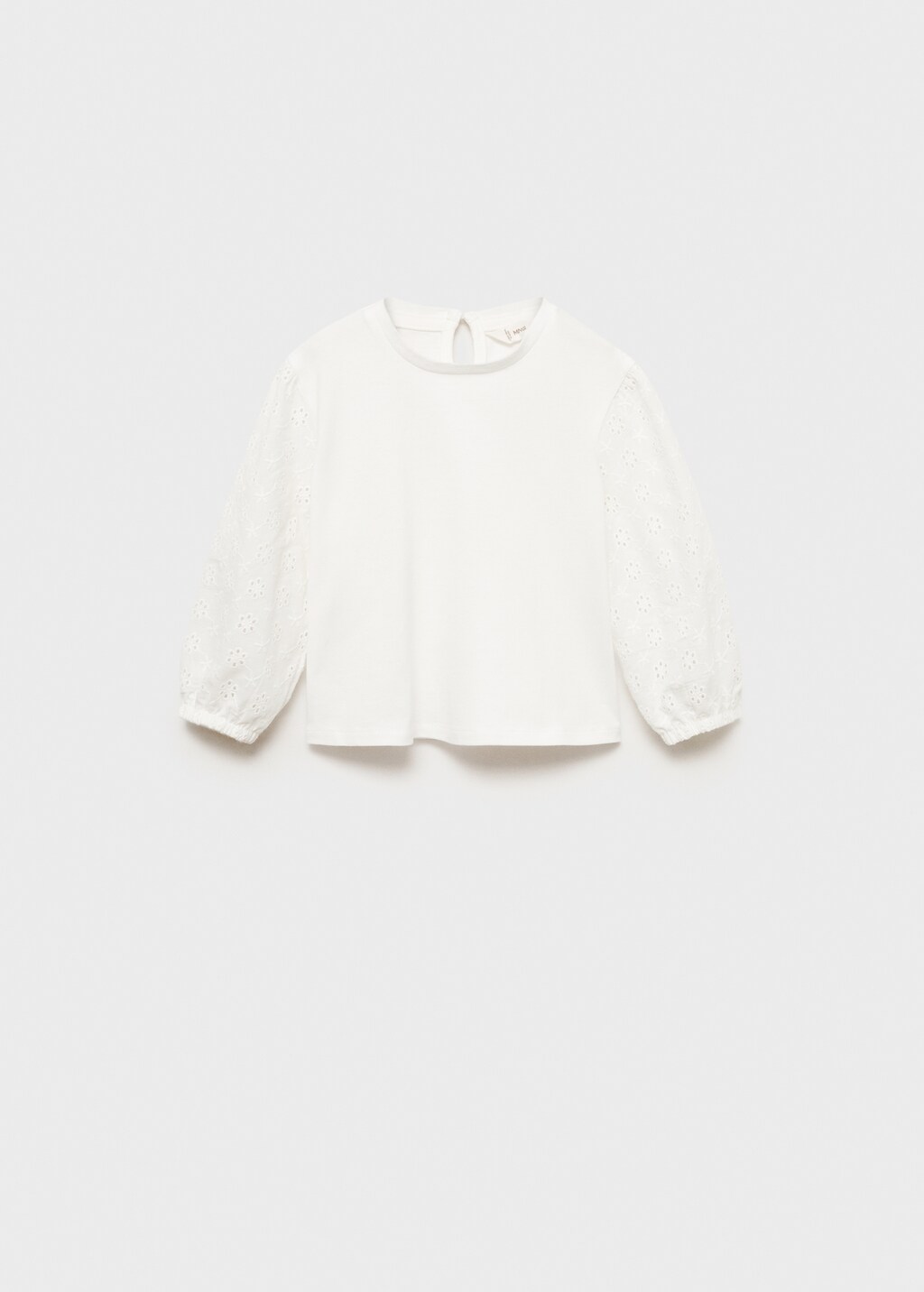 Embroidered sleeve T-shirt - Off White