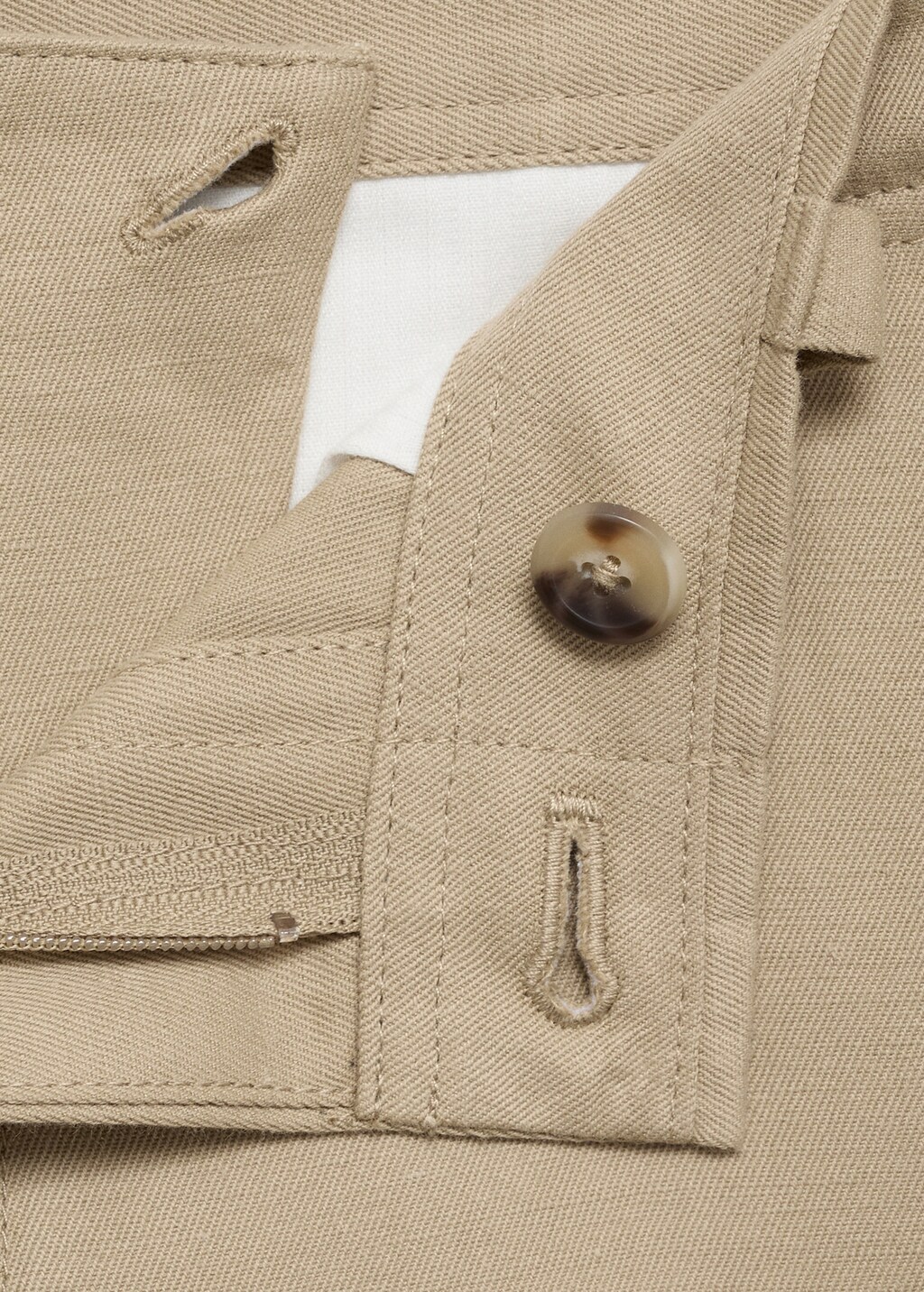 Regular-fit linen trousers - Beige