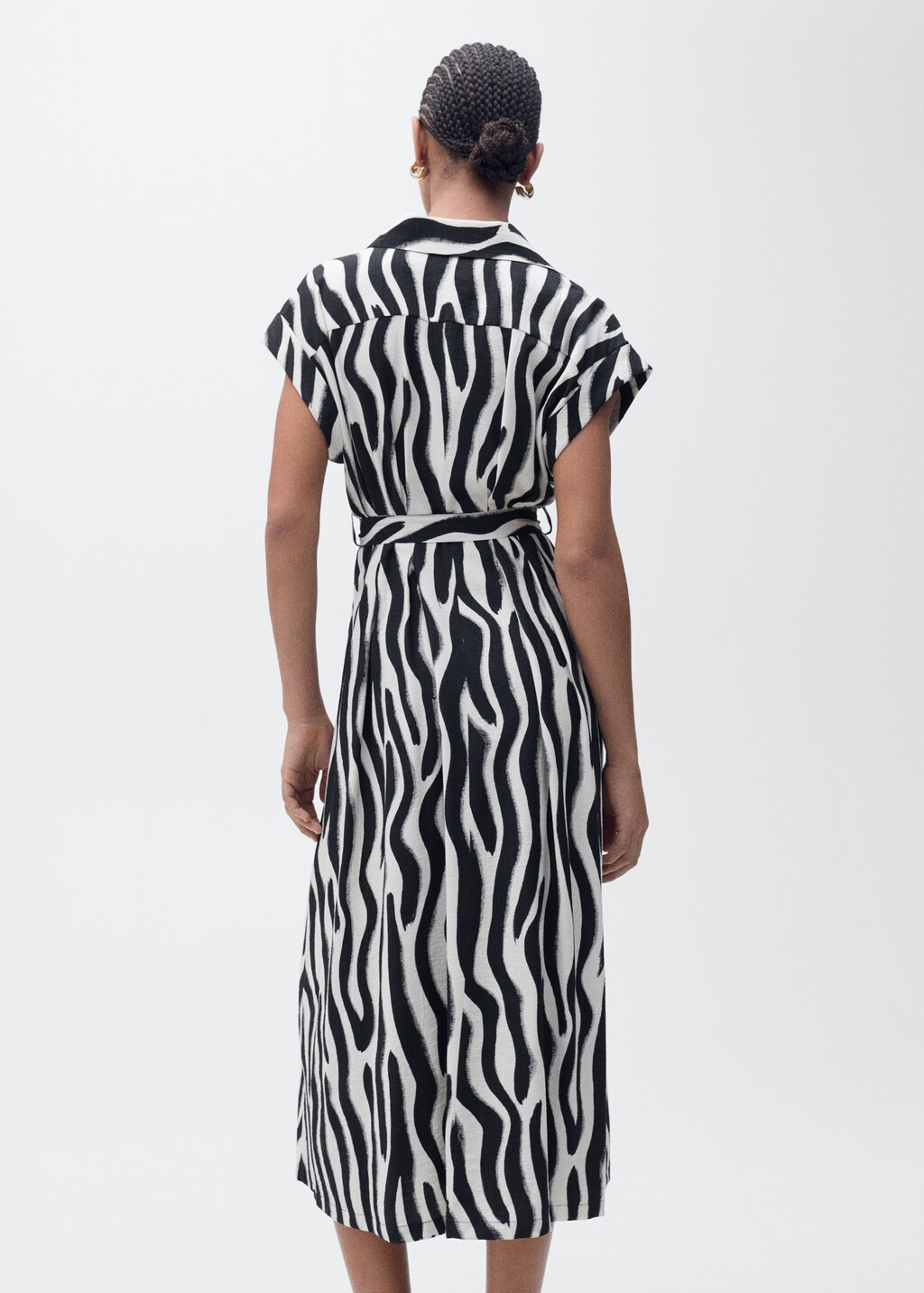 Zebra shirt dress - Black