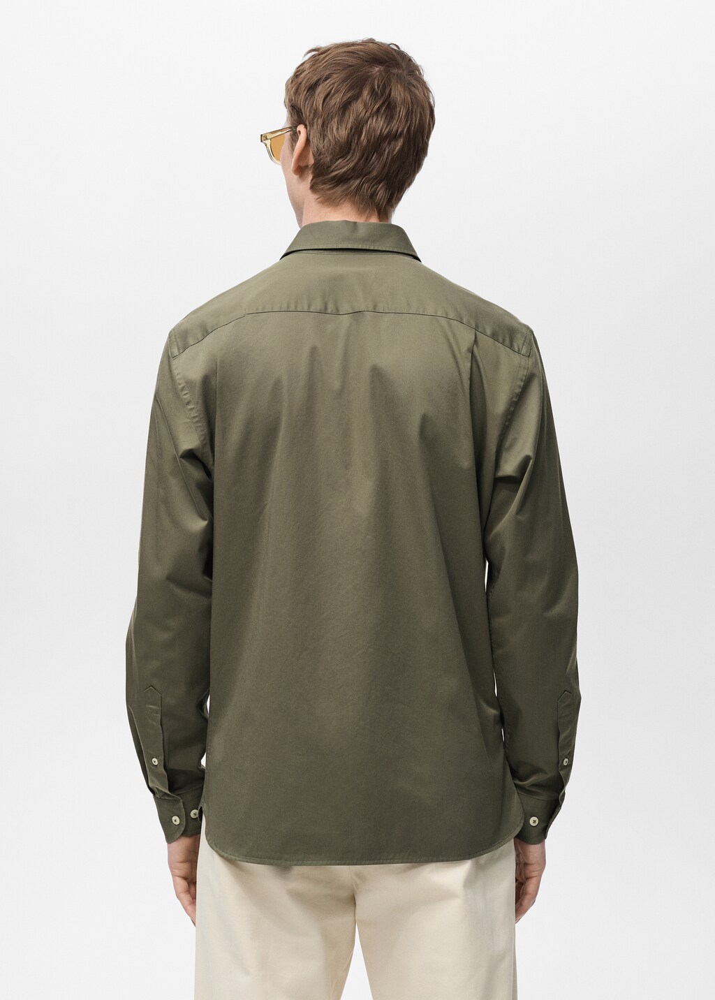 100% cotton regular fit shirt - White