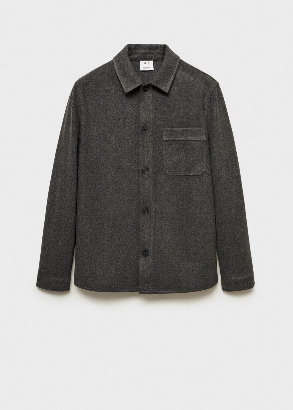 Regular fit flannel overshirt - Sand