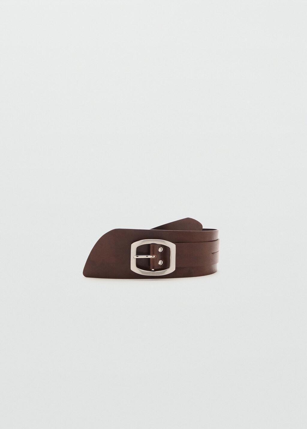 Leather obi belt - Chocolate