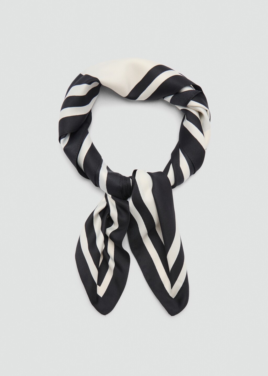 Bicolour printed scarf - Ecru