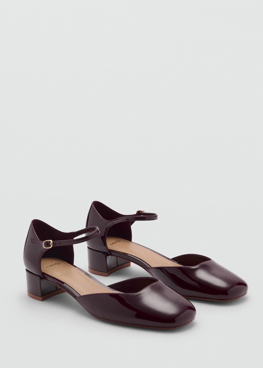 Patent heeled shoes - Burgundy