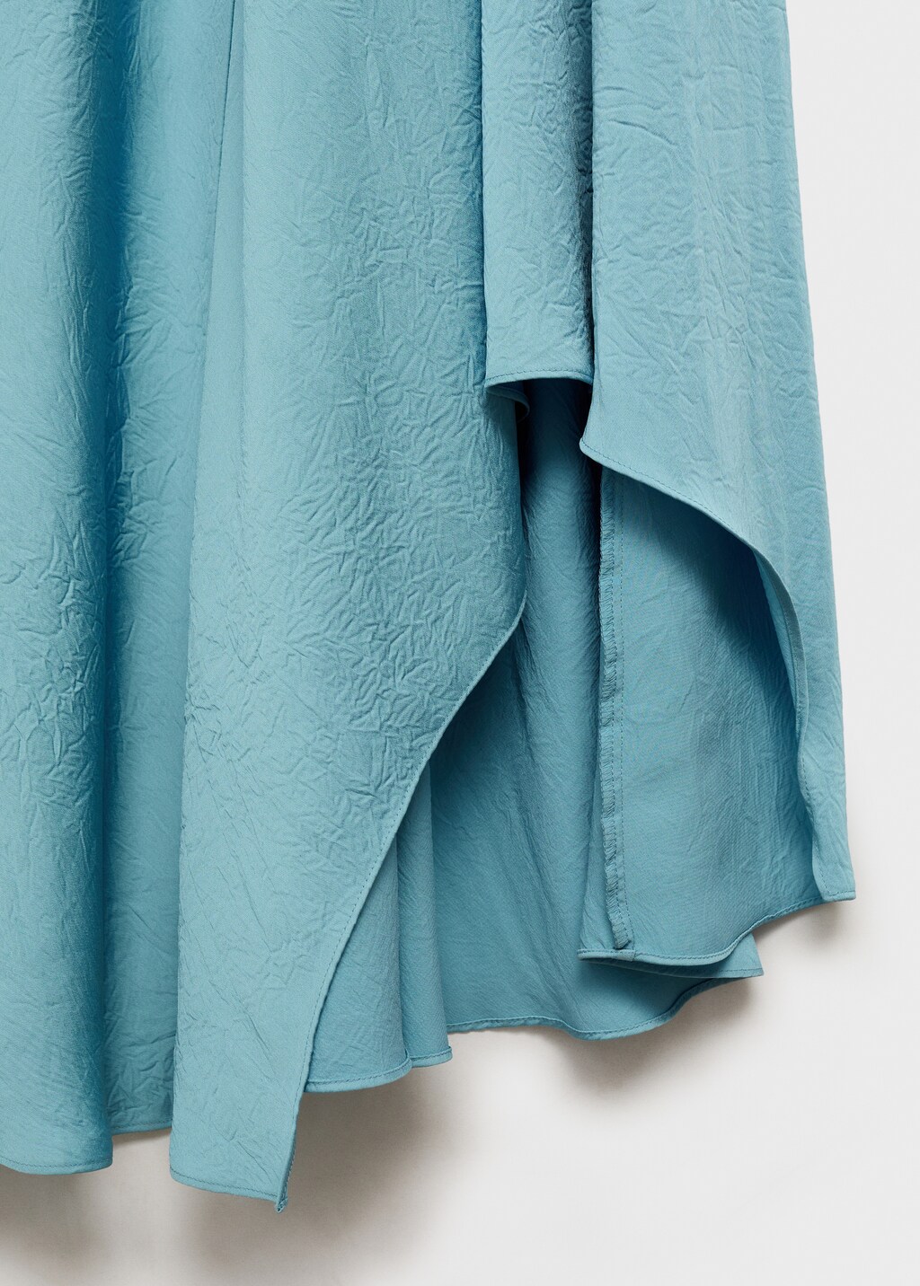 Asymmetrical creased-effect dress - Sky Blue