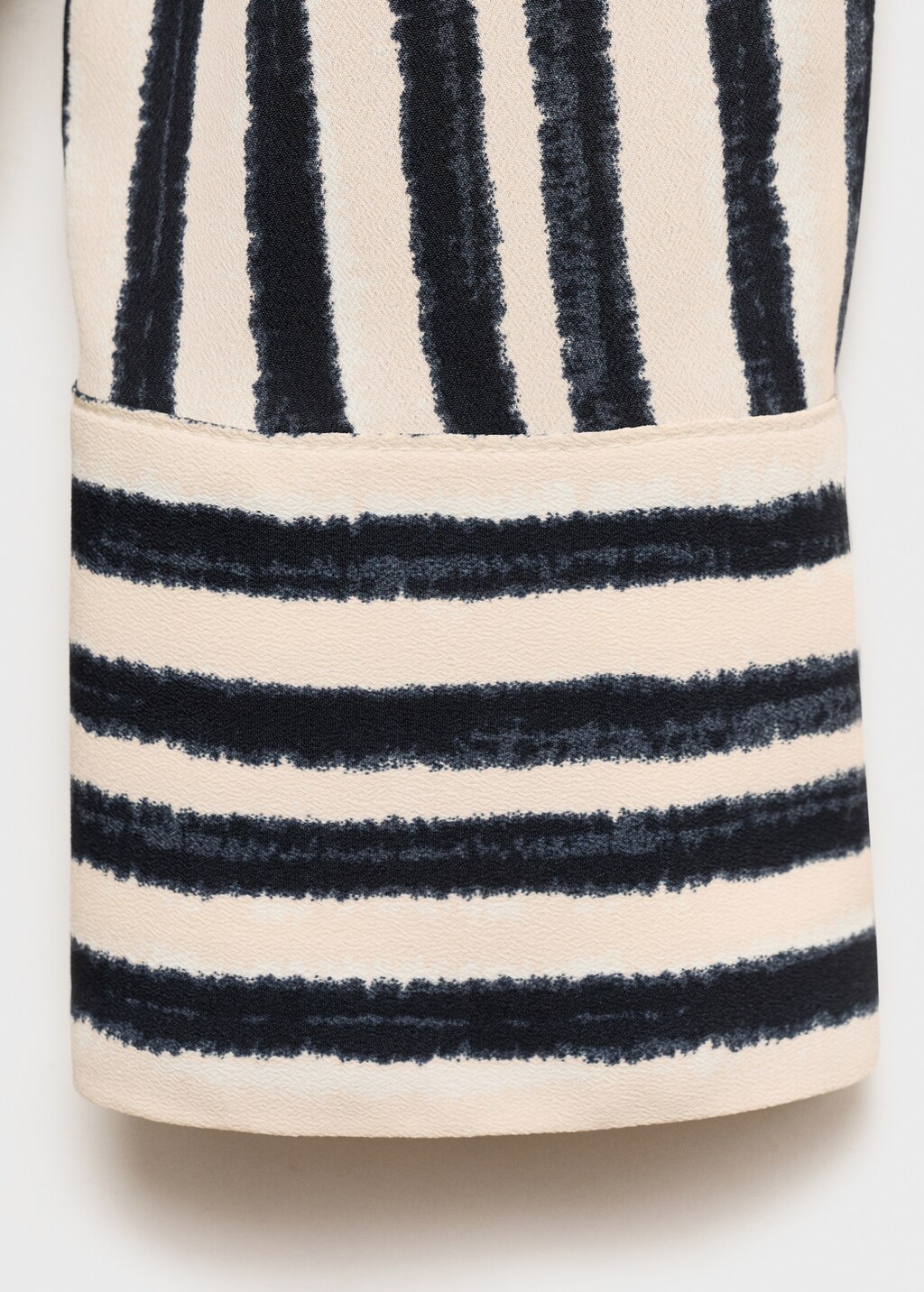 Striped flowy shirt - Ecru