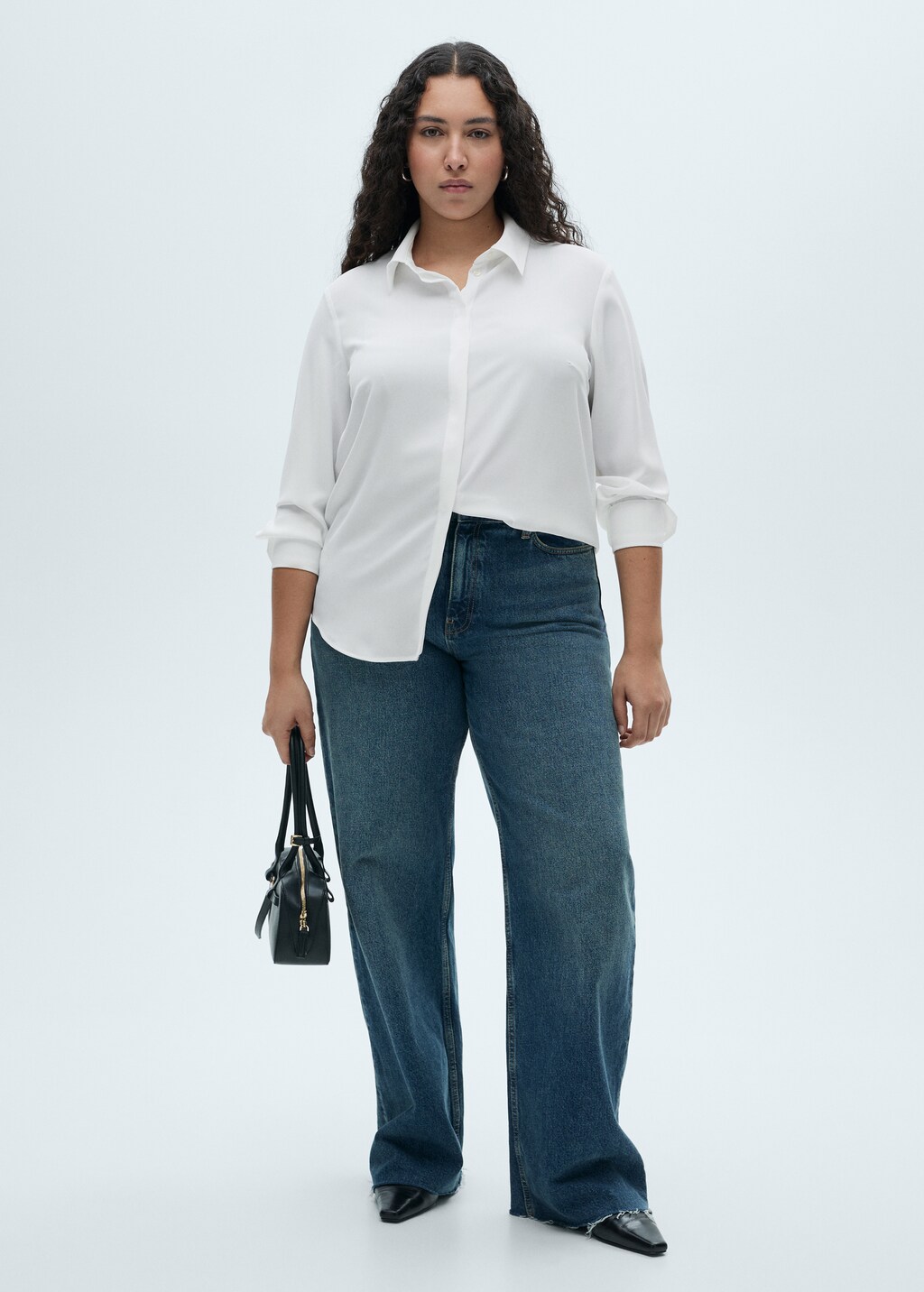 Fluid long-sleeved shirt - Black