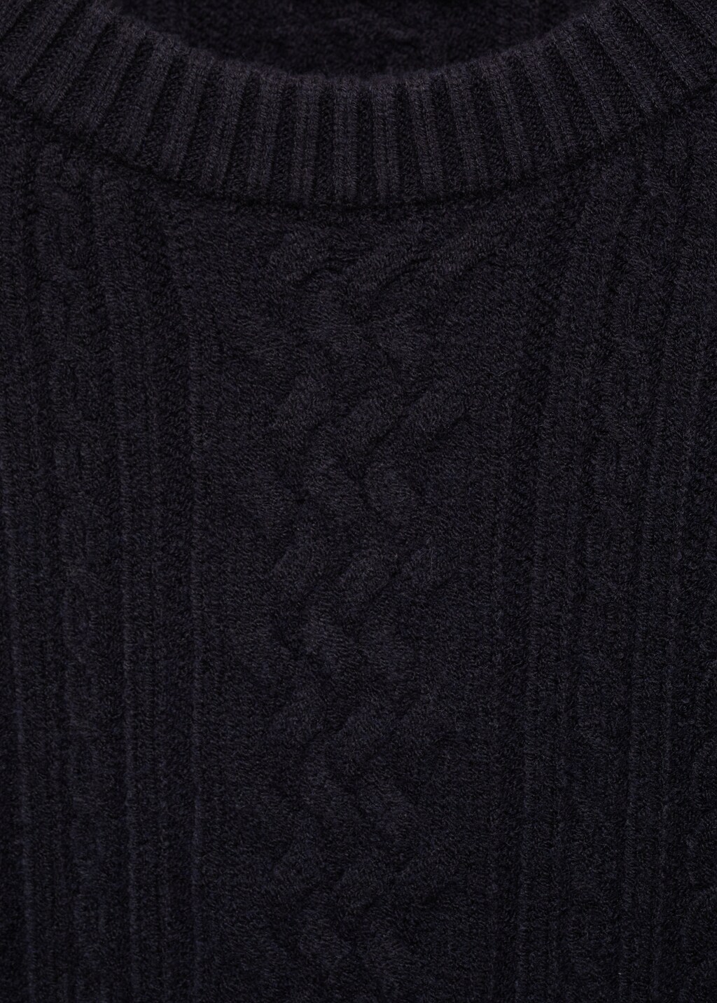 Braided knitted sweater - Dark Navy