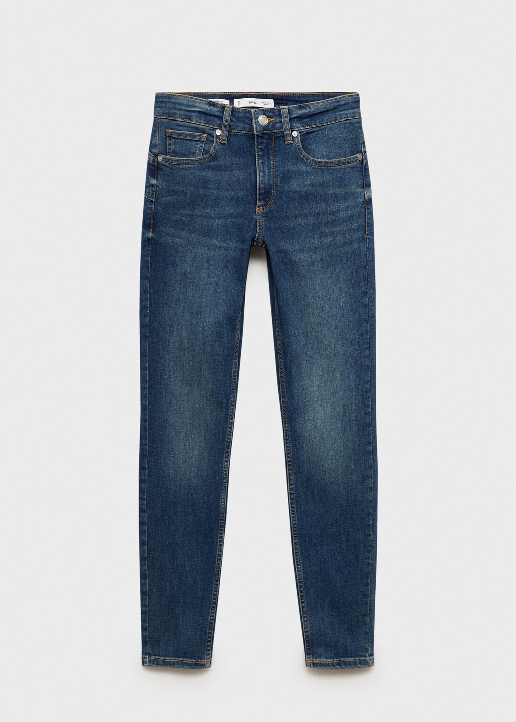 Waxed skinny pushup jeans - Black