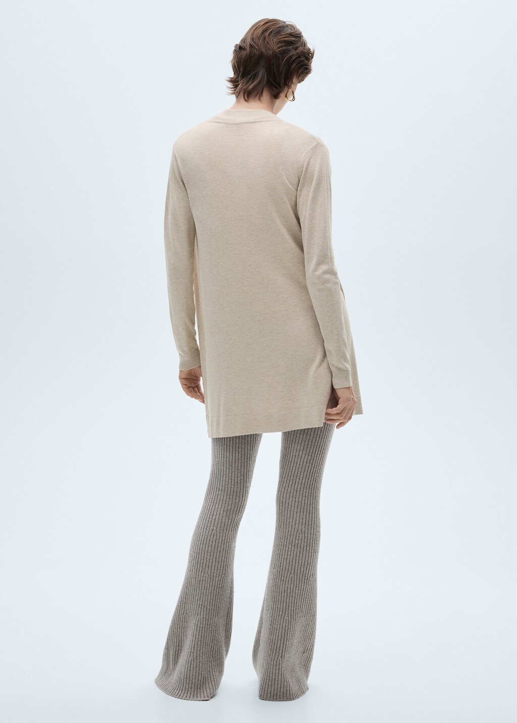 Fine-knit cardigan - Black