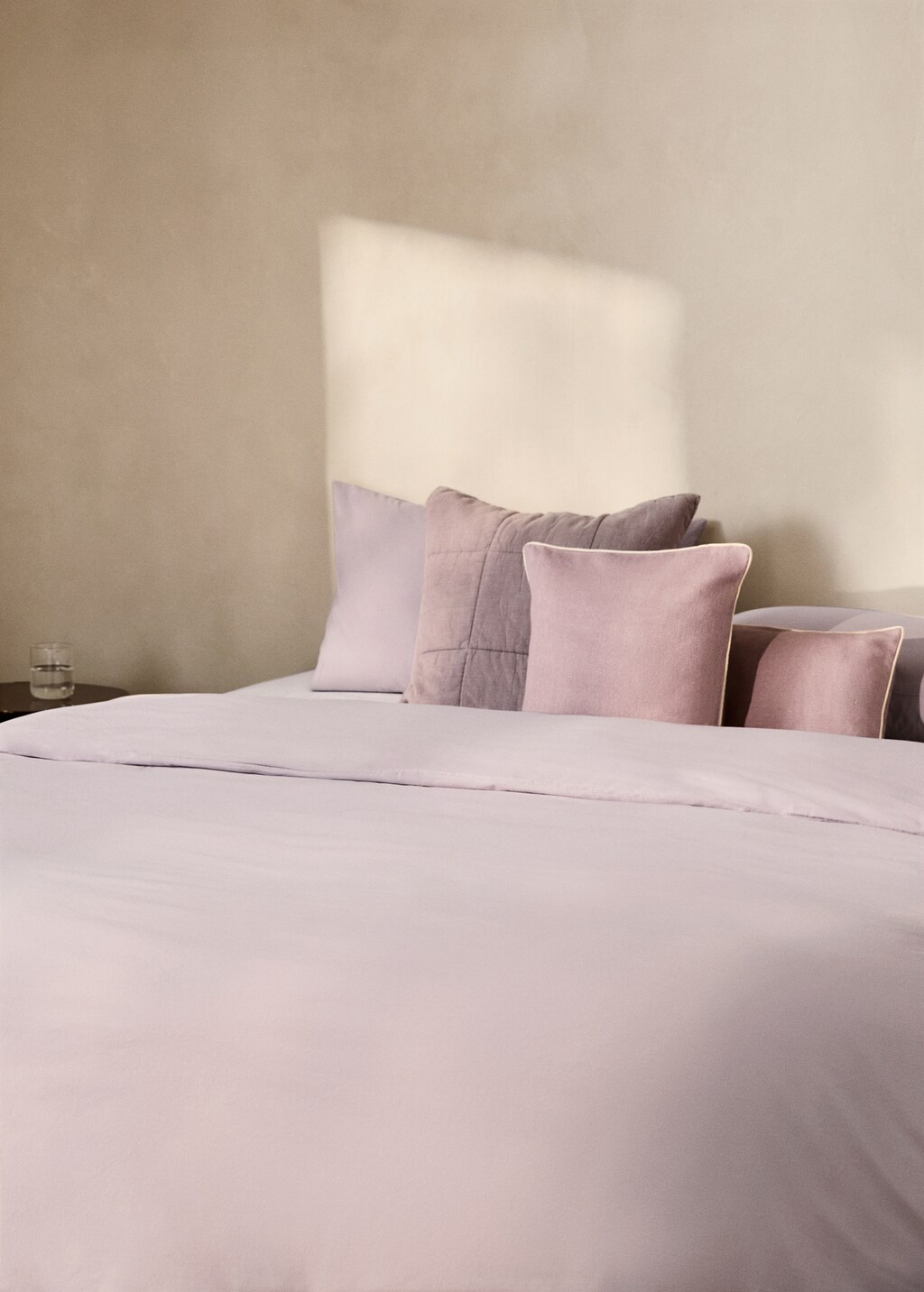 Washed-cotton duvet cover for 90 cm bed - Pastel Green