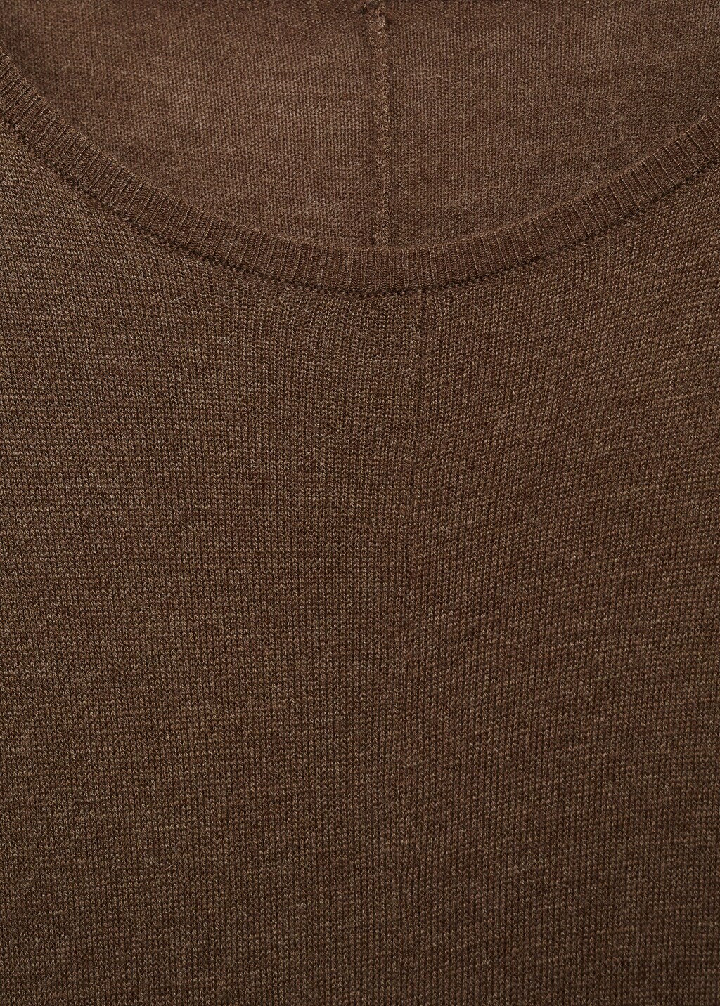 Asymmetrical low-knit dress - Caramel