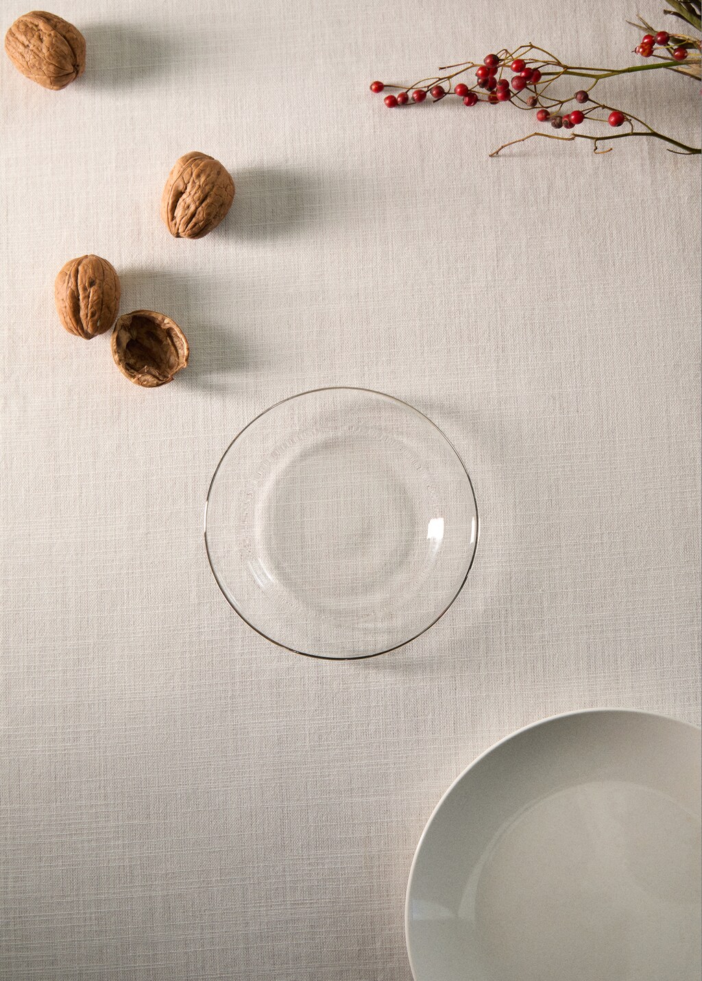 Silver edge borosilicate plate - Silver