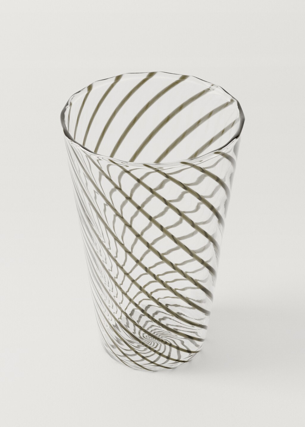 Spiral coloured borosilicate glass - White