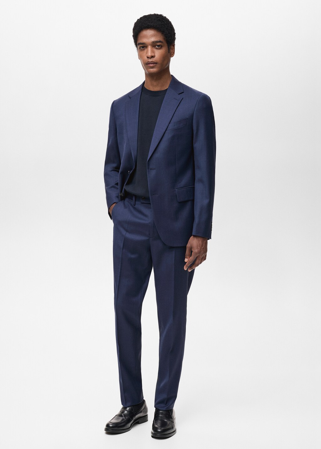 Turin 100% wool suit jacket - Dark Navy