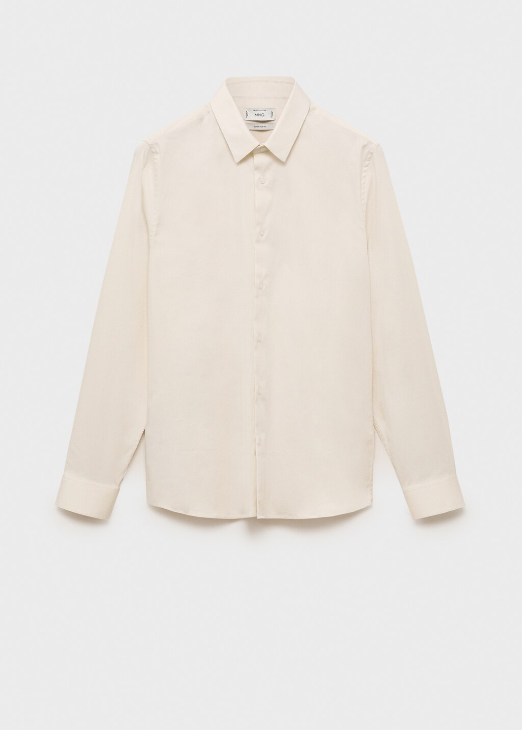 Super slim fit cotton stretch suit shirt - Brown