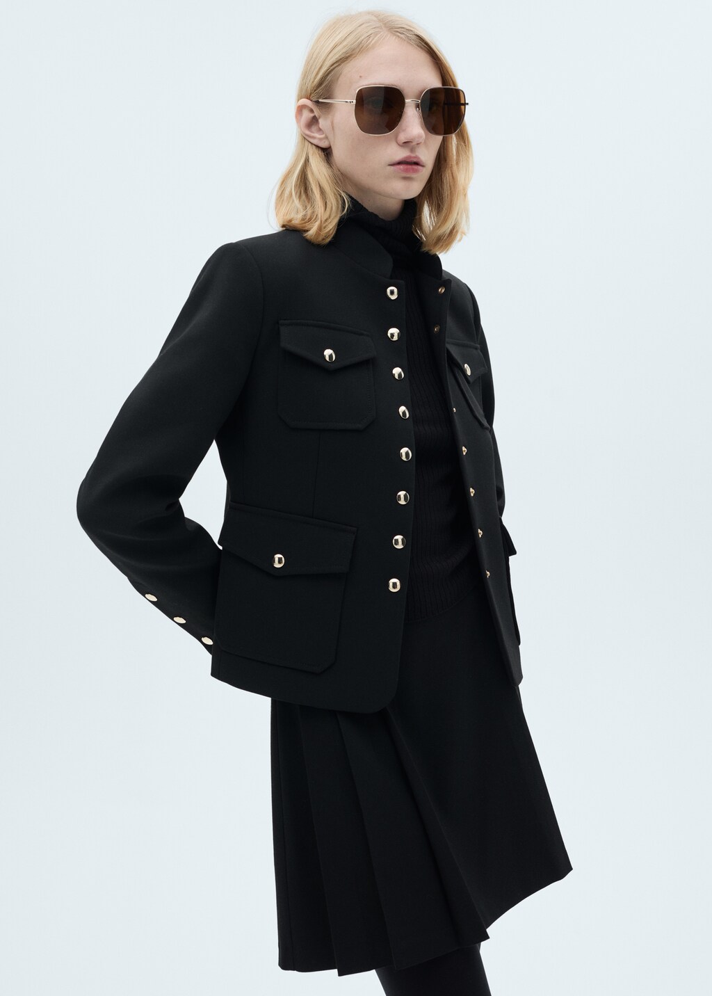 Pleated mini-skirt - Grey