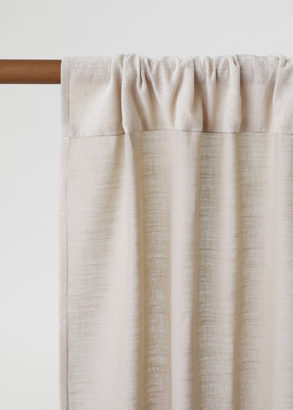 Medium-opacity cotton curtain - White