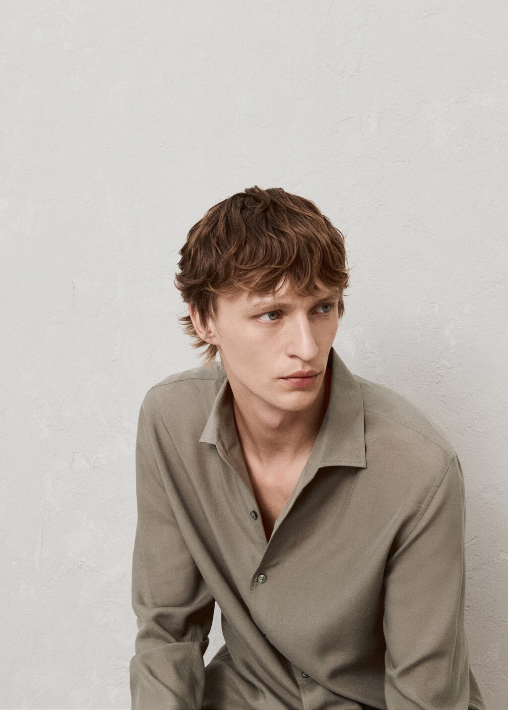 Regular-fit lyocell shirt - Medium Brown