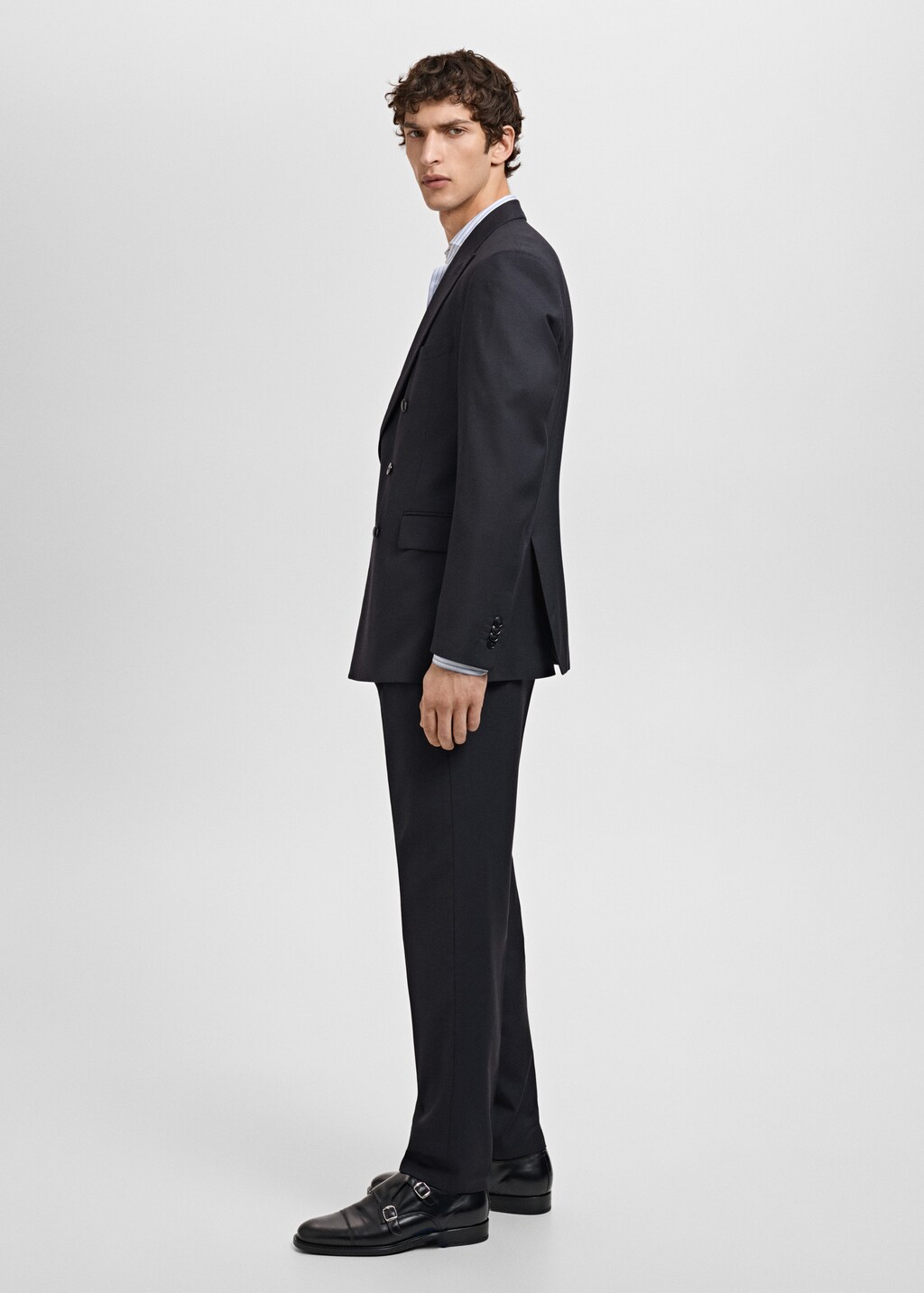 Monaco slim-fit suit trousers - Dark Navy