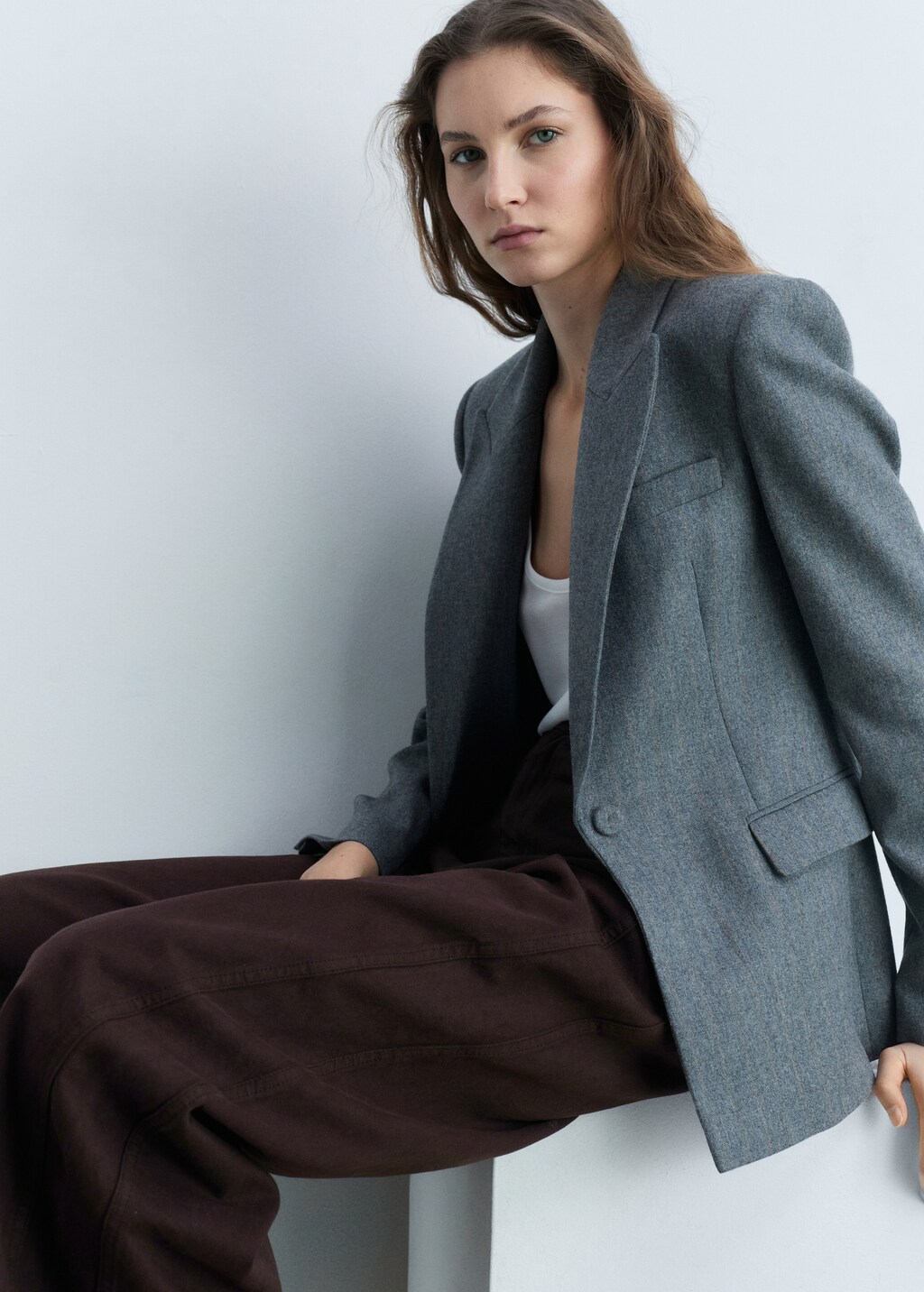 High-rise balloon jeans - Medium Blue