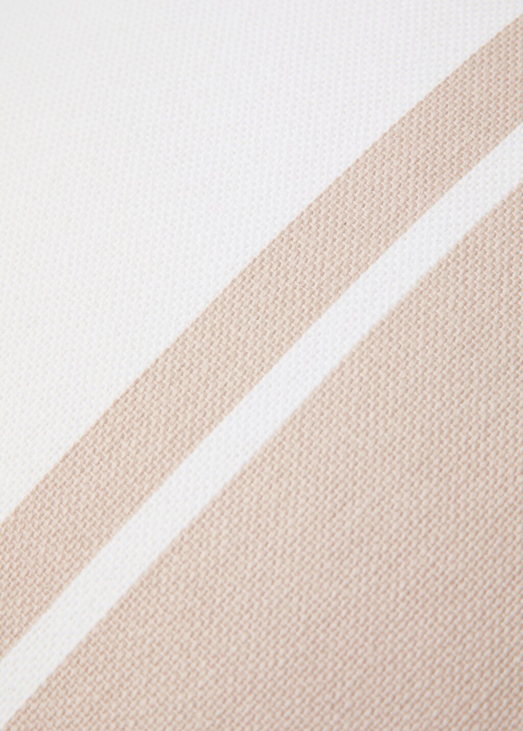 100% cotton striped cushion cover 45x45cm - Off White