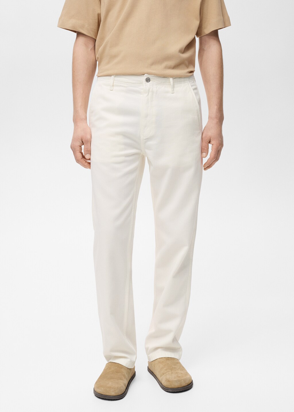 Lyocell regular-fit jeans - Beige