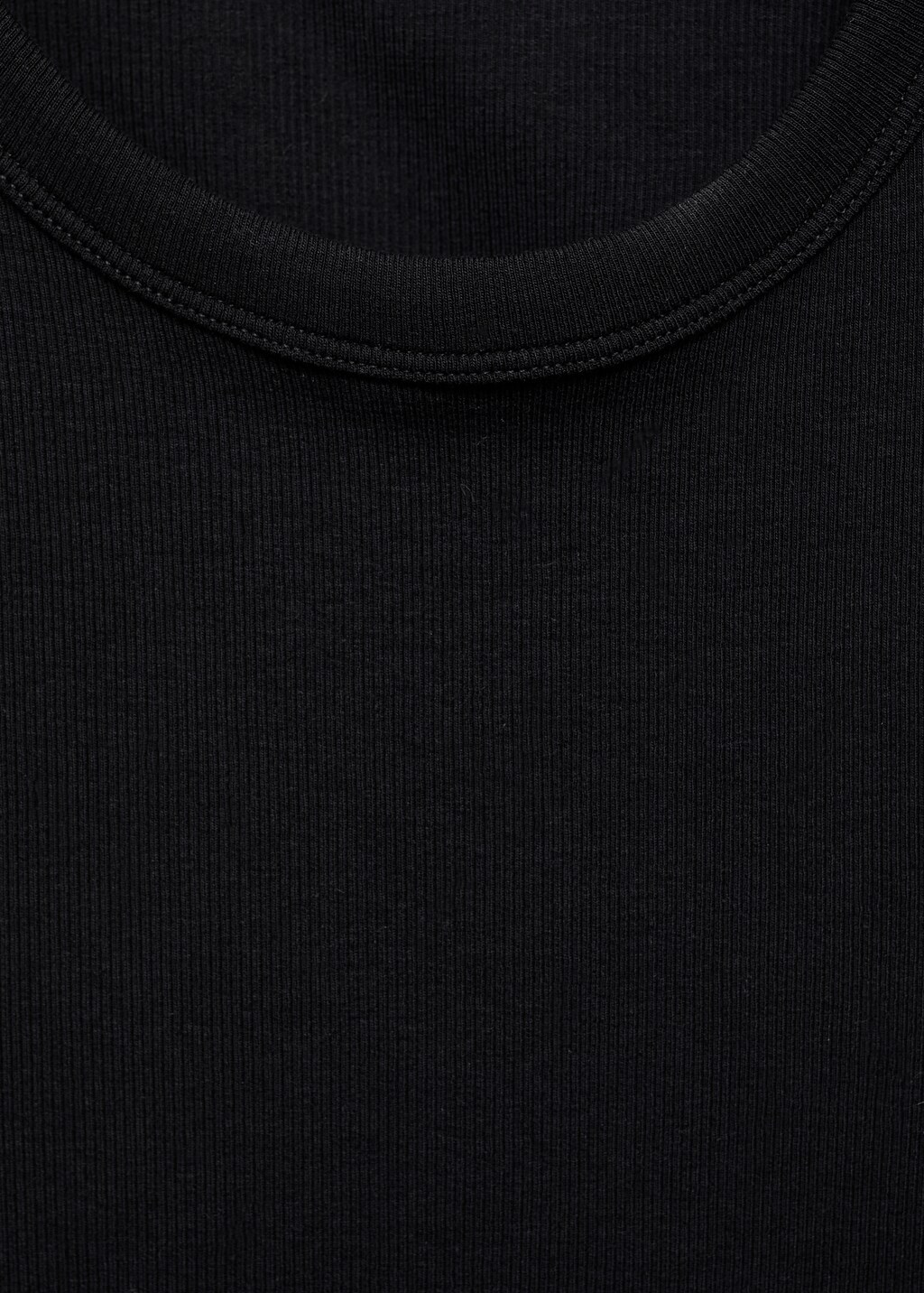 Ribbed cotton-blend top - Vanilla