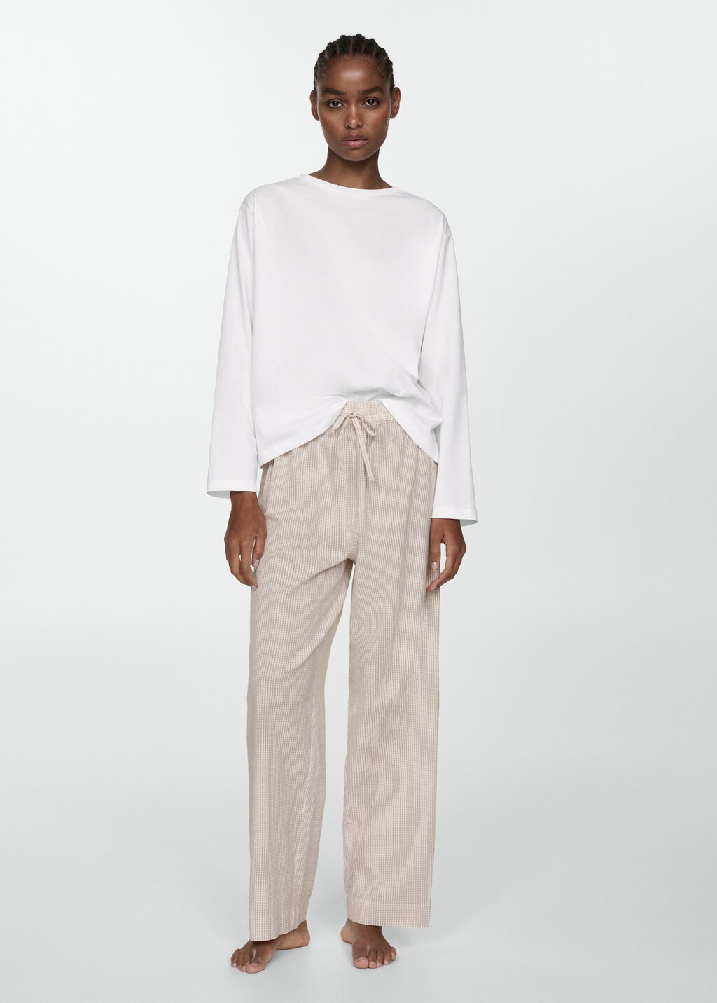 Two-piece cotton pyjamas - Maroon