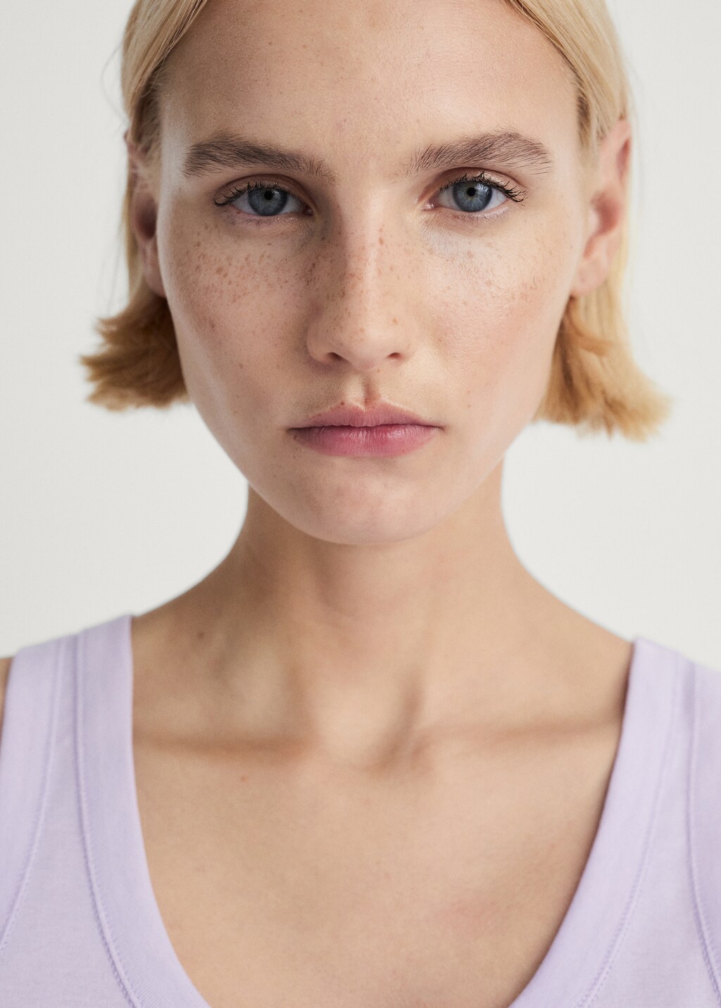 Cotton top with straps - Pastel Green