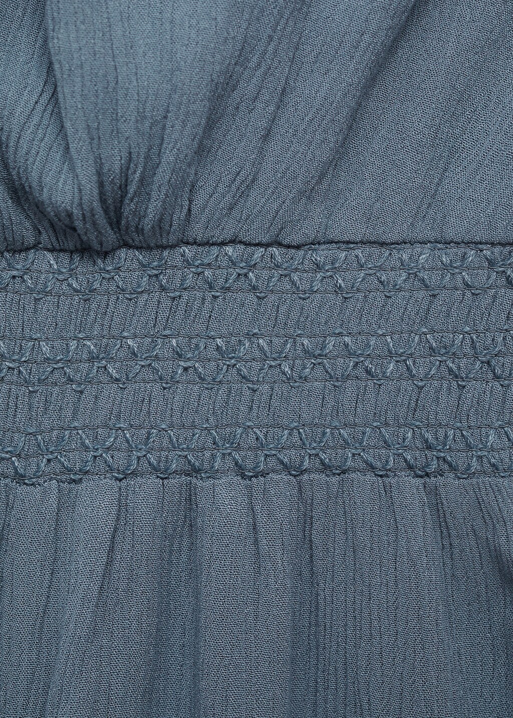 Jumpsuit with gathered waist - Blue