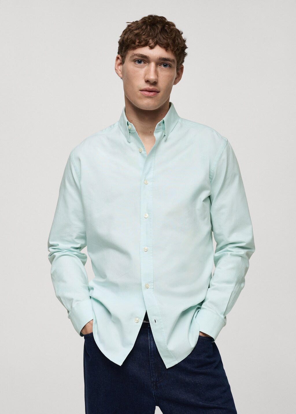Regular fit Oxford cotton shirt - Dark Navy