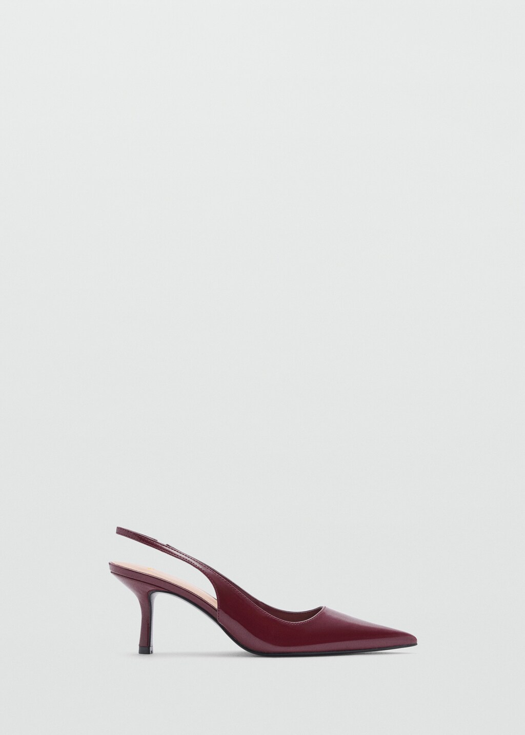 Pointed shoes with patent leather effect - Burgundy