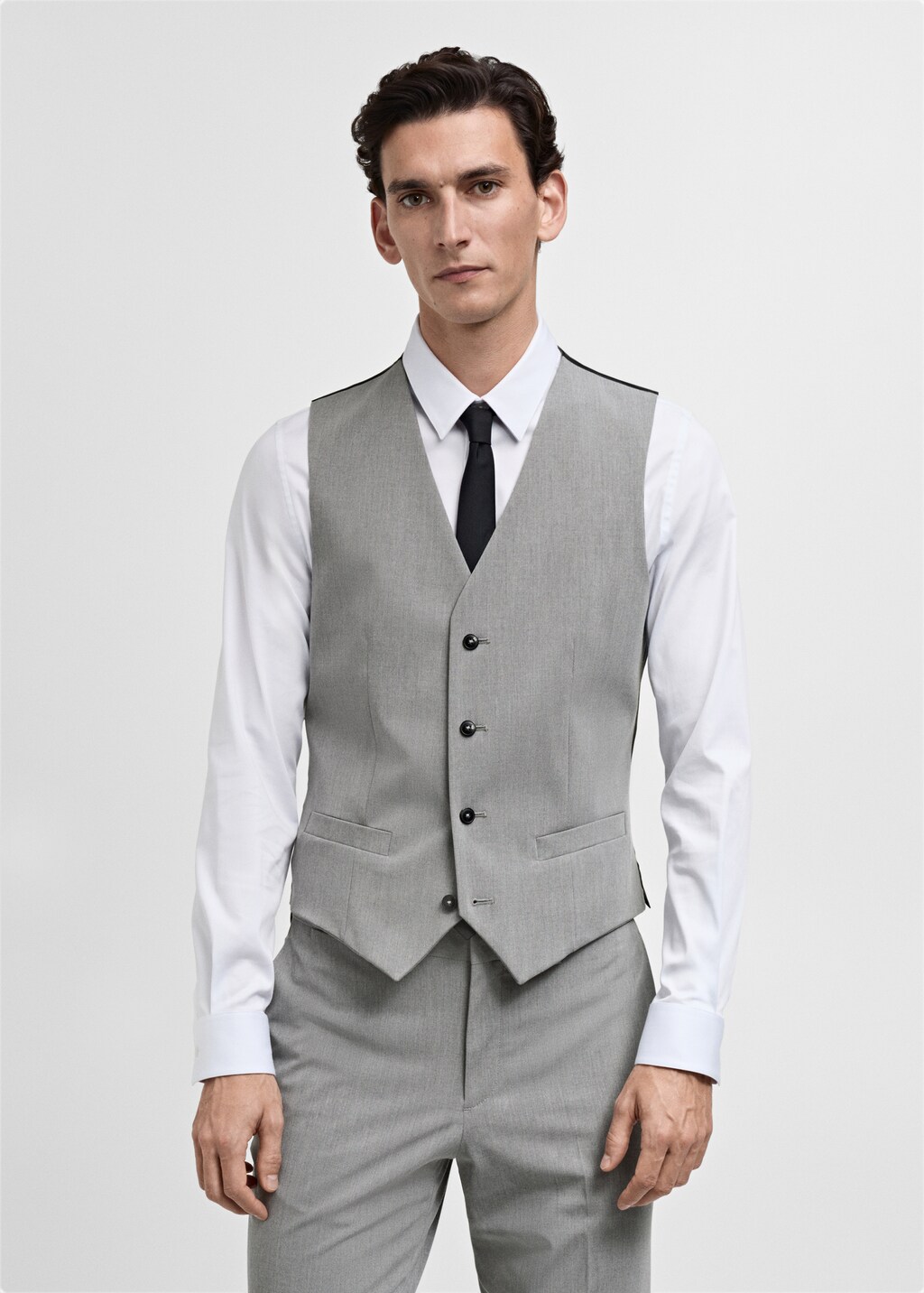 Paris super slim-fit suit waistcoat - Black