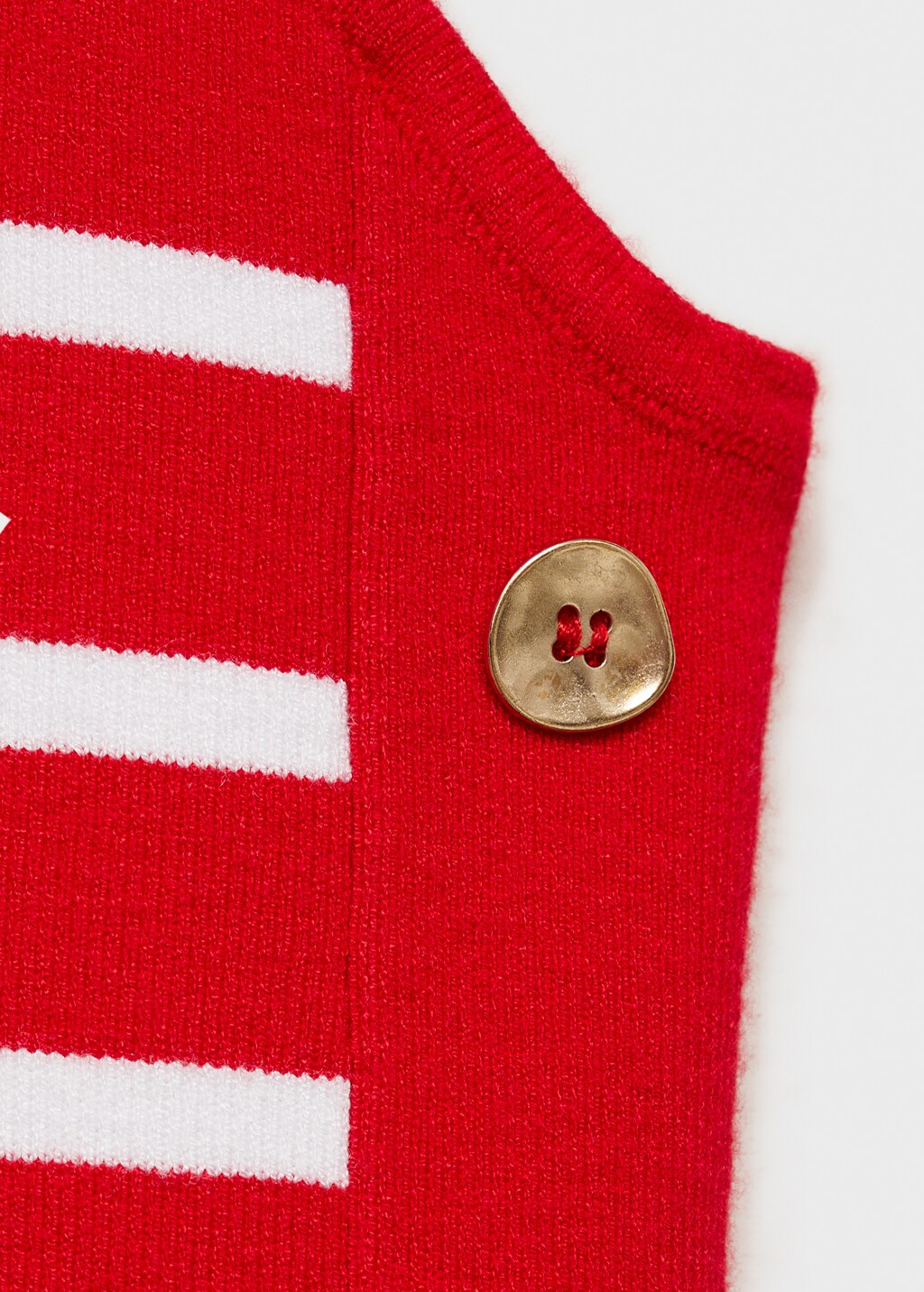 Striped dress with metallic buttons - Black