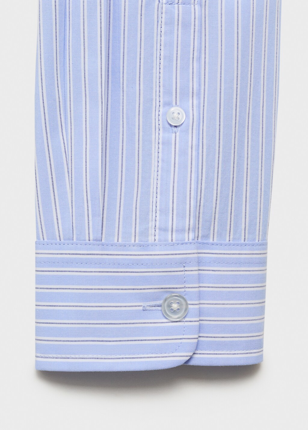 100% cotton regular-fit striped shirt - Sky Blue