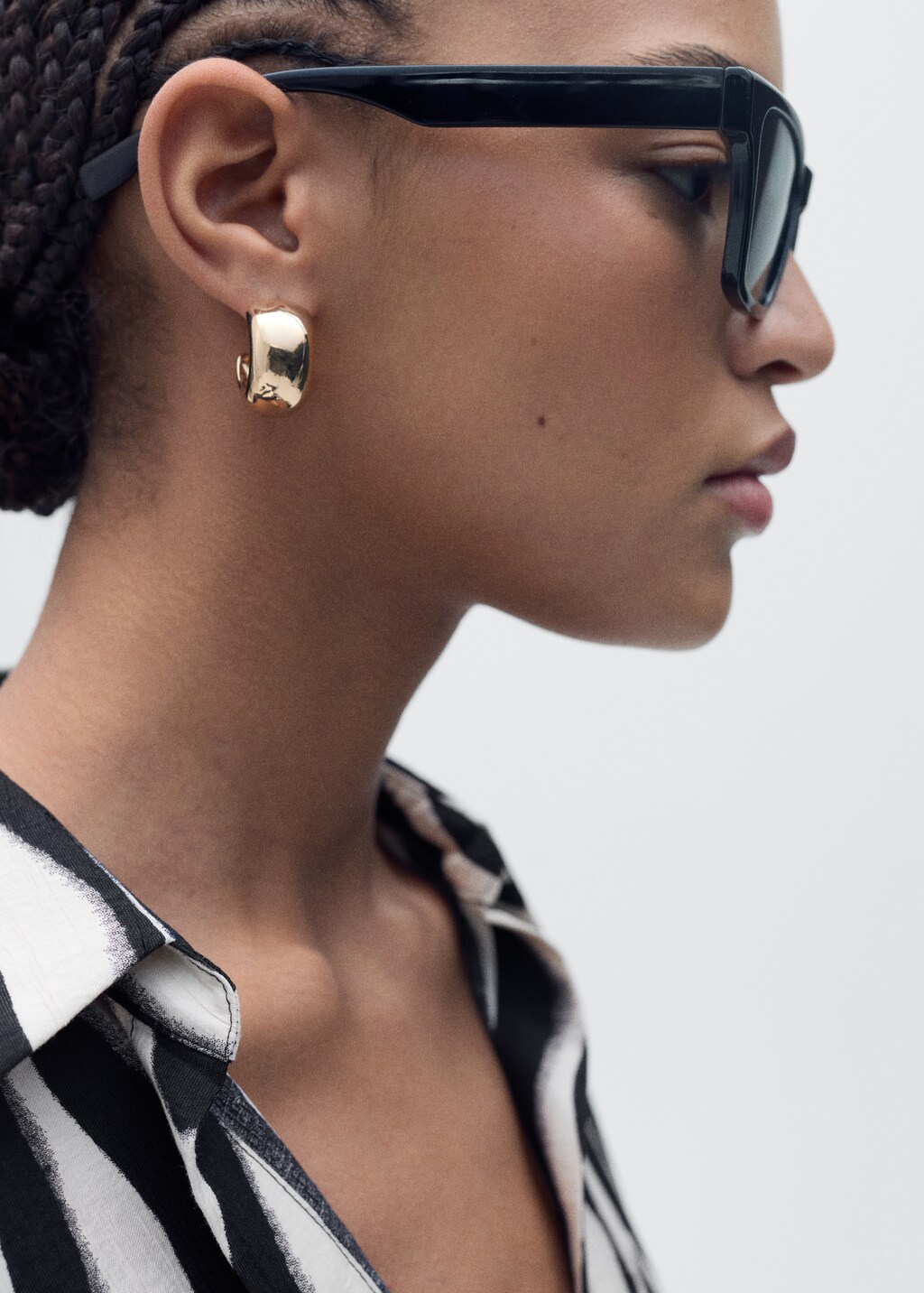 Zebra shirt dress - Black