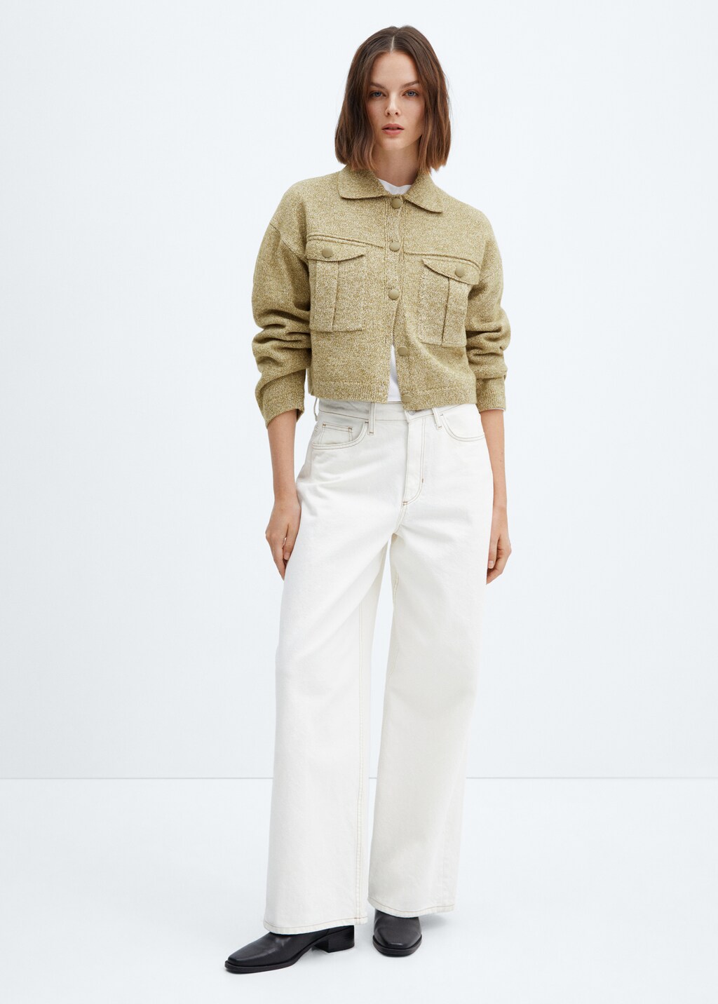 Pocket knit jacket - Green