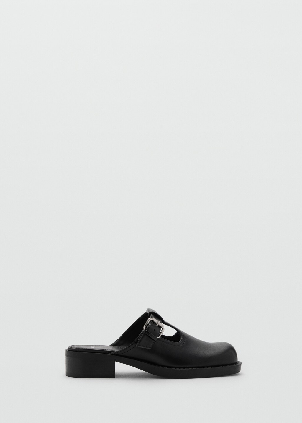 Mule-style clogs with buckle - Black