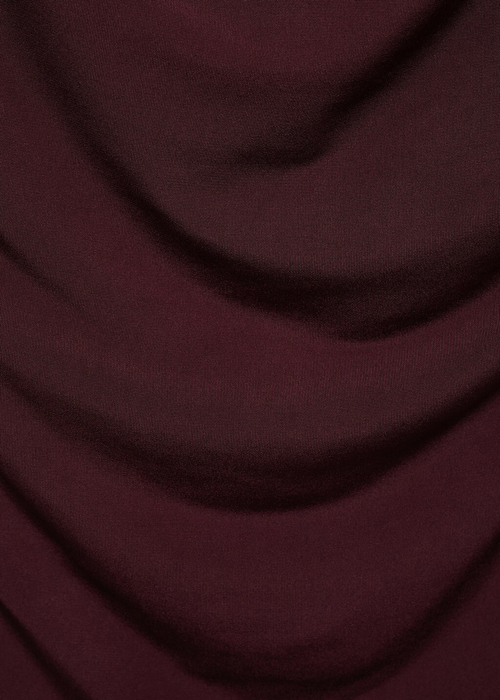 Draped fitted t-shirt - Wine