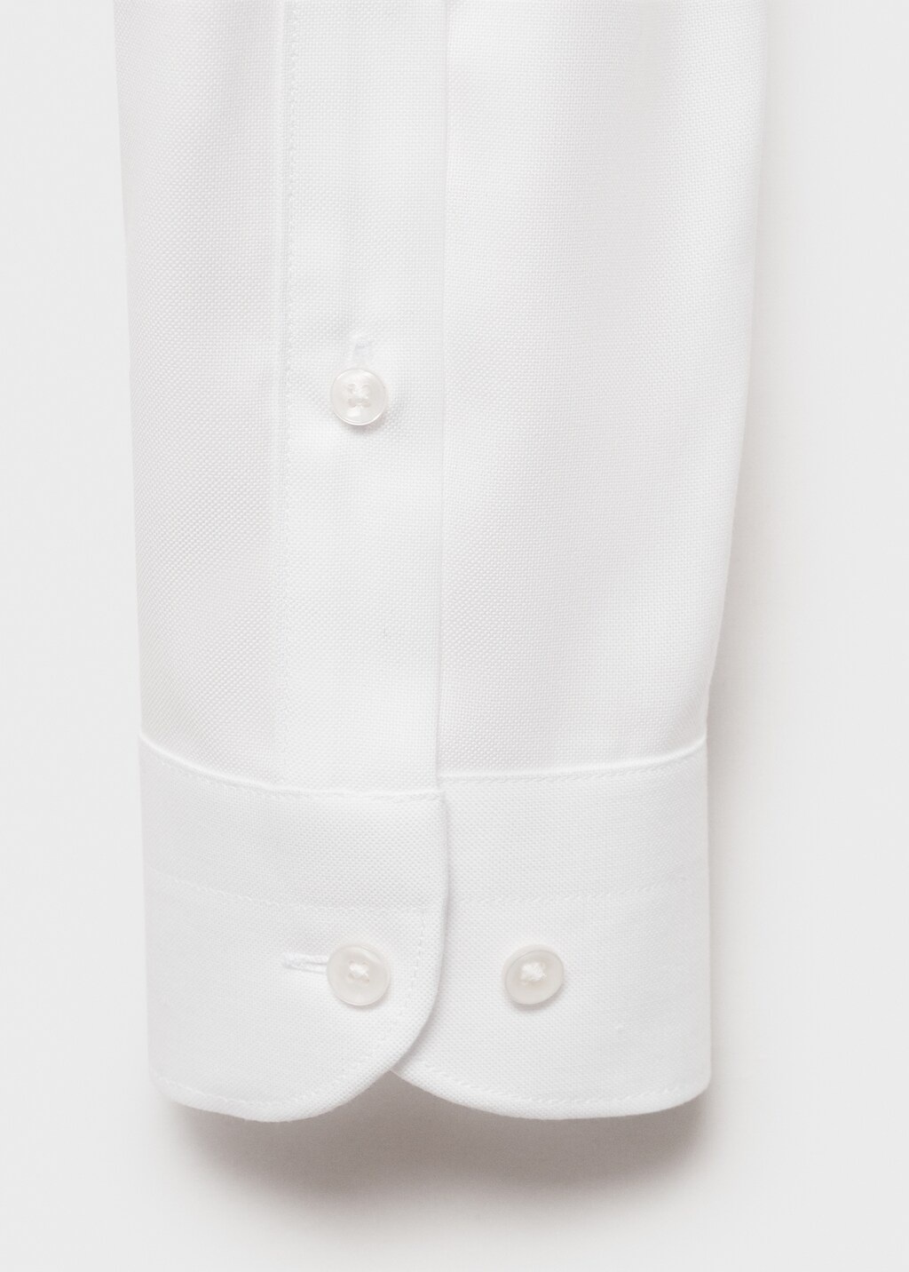 Slim-fit cotton suit shirt - White