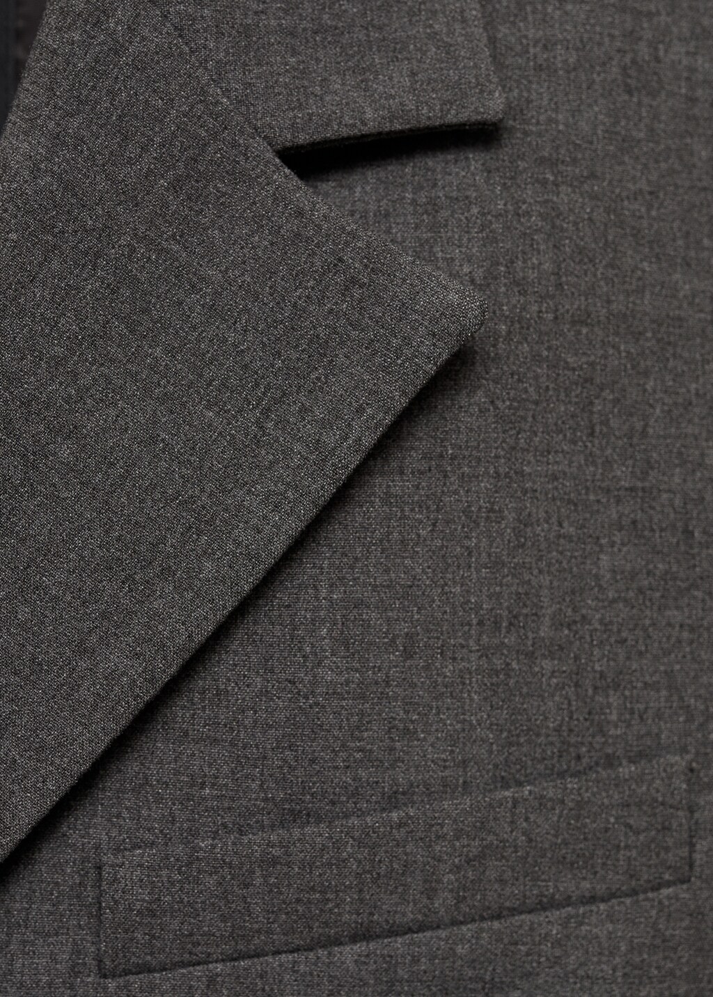 Straight button suit blazer - Grey