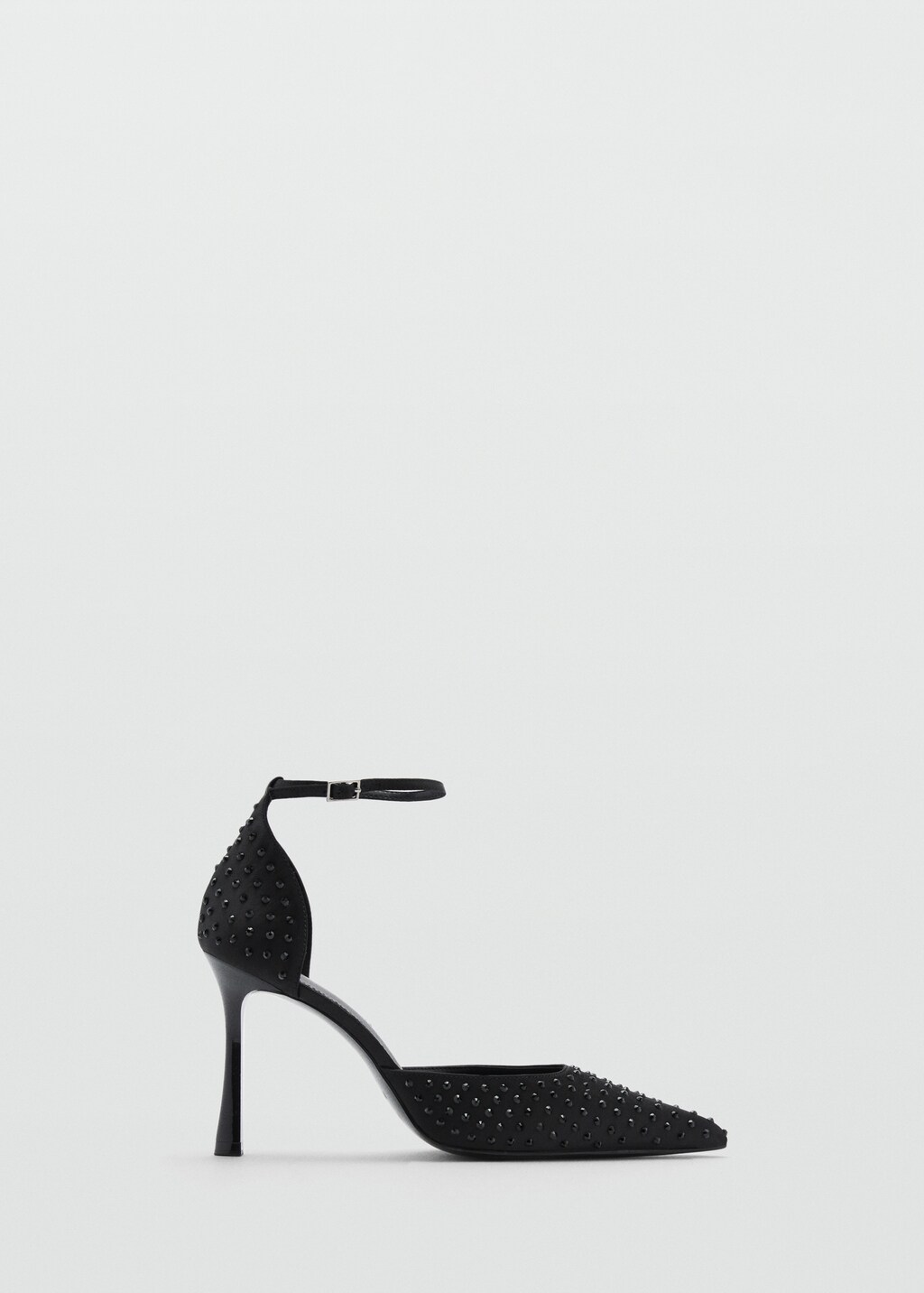 Crystal heel shoe - Black