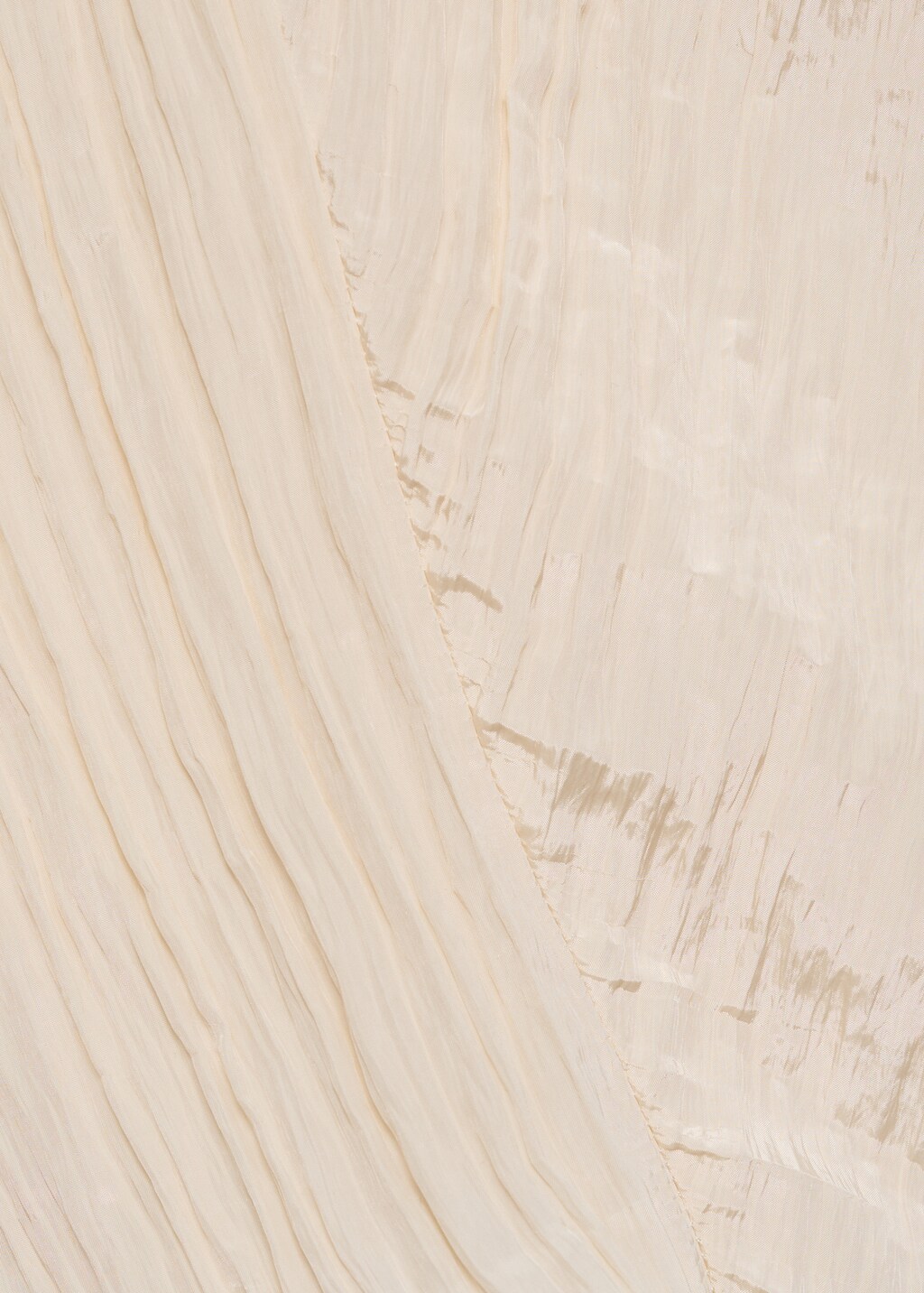 Wrinkled effect V-neck top - Blue