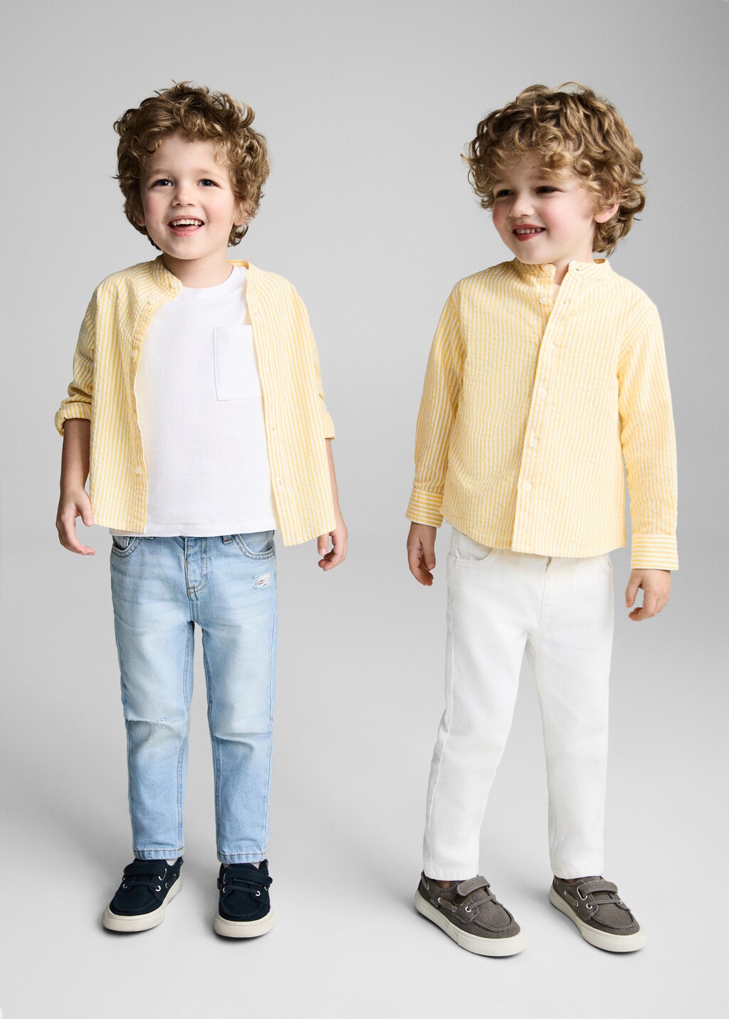 Fine-stripe shirt - Pastel Yellow