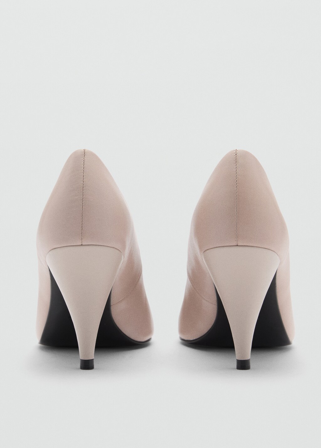 Funnel-heeled leather shoes - Grey