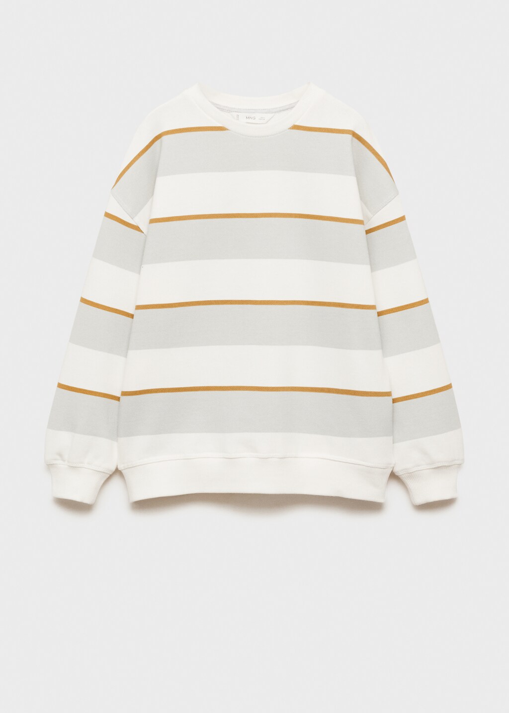 Striped cotton-blend sweatshirt - Blue